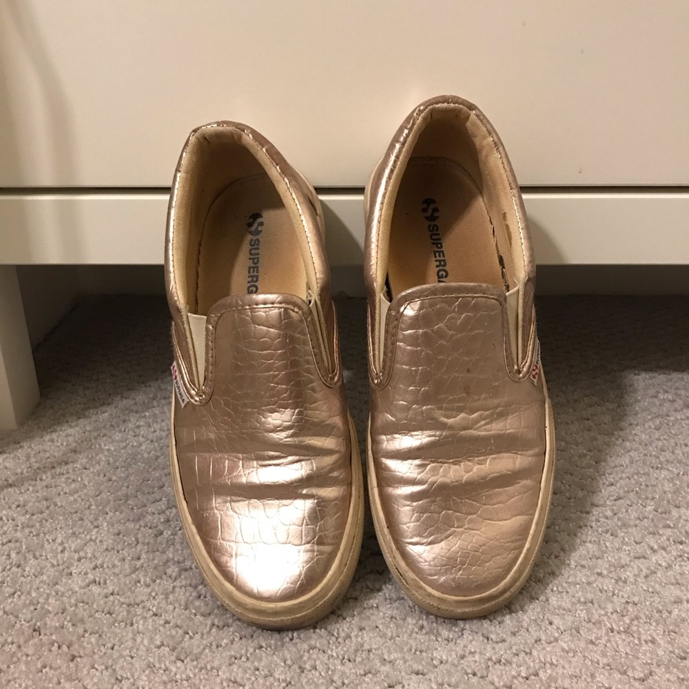 Rose Gold Slip-On Superga Sneakers